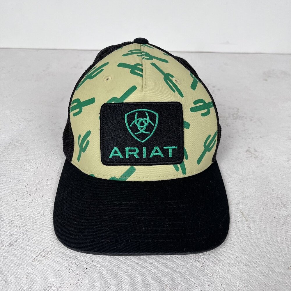 Ariat Trucker Hat Cactus Pattern Western Adjustable Size